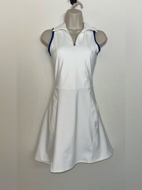 Sincerely Jules Cream Dress with Navy Trim